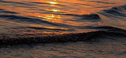 Sunset Colors in the Sea Water photo