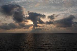 Cloudy Sea Views of the Baltic Sea at Sunrise photo