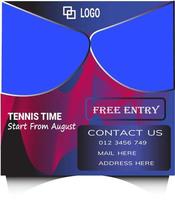 Tennis Template Flayer vector