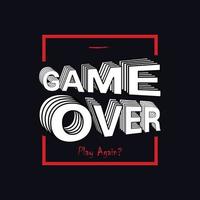 Game Over Typography Vector