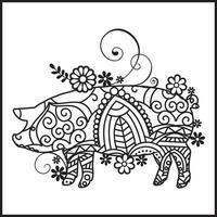 Vector illustration decorative Animal on white background