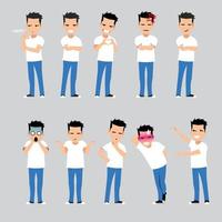 Men various expression part 1 vector