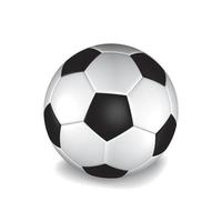 Soccer ball over white Realistic 3d vector illustration