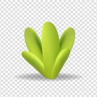 Leaf of tree and plant. Ecology, bio and natural products concept. 3d vector icon. Cartoon minimal style.