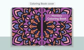portada de libro para colorear para adultos y lista para imprimir vector