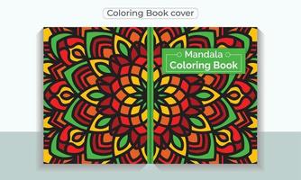 portada de libro para colorear para adultos y lista para imprimir vector