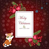 Merry Christmas design background vector