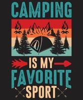 Camping T-shirt Design vector