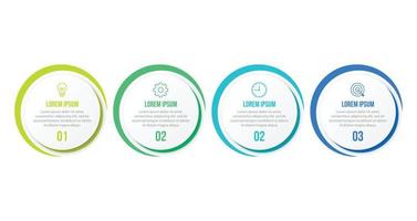 Infographic design template.Business process with 4 steps. Vector thin line elements for presentation