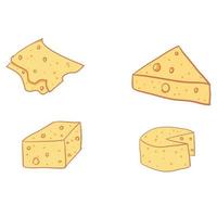 cheese hand painted cartoon vector