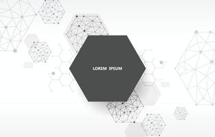 White vector background futuristic geometric hexagon shape