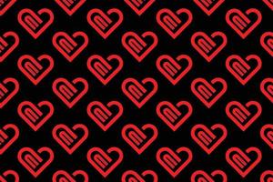 Heart logo design vector template pattern. Red love or heart symbol icon pattern.