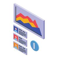 System icon isometric vector. Online lms vector