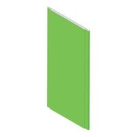icono de panel de yeso verde vector isométrico. construccion de muros