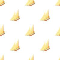 Sailing ship pattern seamless vector