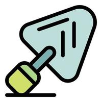 Trowel icon color outline vector