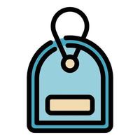 Clothes tag icon color outline vector