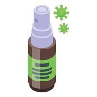 Antiviral spray bottle icon isometric vector. Medical virus vector