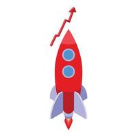 Startup rocket icon isometric vector. Cms web vector
