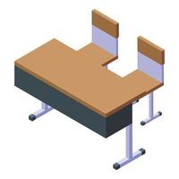 Student bench icon isometric vector. Building department vector