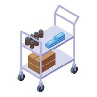 Hospital cart icon isometric vector. Nurse care vector