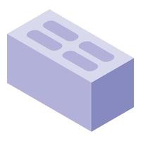 Wall cement brick icon isometric vector. Pile concrete vector