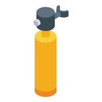 Oxygen bottle icon isometric vector. Dive underwater vector