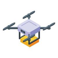 Drone delivery icon isometric vector. Fast speed shipping vector