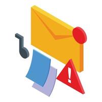 Email focus icon isometric vector. Balance concentration vector