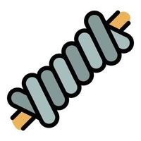 Prison metal wire icon color outline vector