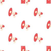 Red loudspeaker pattern seamless vector