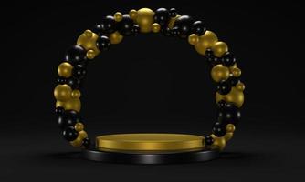 Abstract 3d background. 3d rendering with podium. Minimal scene. photo