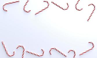 3d candy cane background. 3d rendering. photo