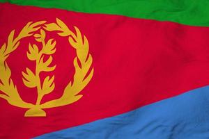 Waving flag of Eritrea in 3D rendering photo