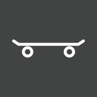 Skateboard Line Inverted Icon vector