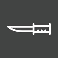 Army Knife Line Inverted Icon vector