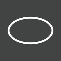 Oval Line Inverted Icon vector