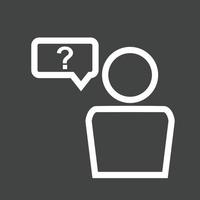 Question Line Inverted Icon vector