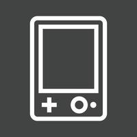 Brick Game Line Inverted Icon vector