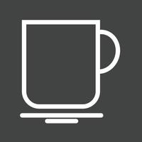 Cup Line Inverted Icon vector