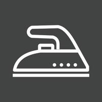 Electric Iron Line Inverted Icon vector