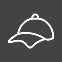 P Cap Line Inverted Icon vector