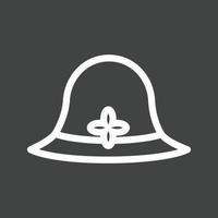 Hat VI Line Inverted Icon vector