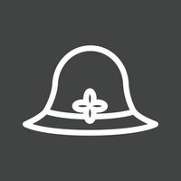 Hat VI Line Inverted Icon vector