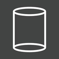 Cylinder Line Inverted Icon vector