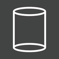 Cylinder Line Inverted Icon vector