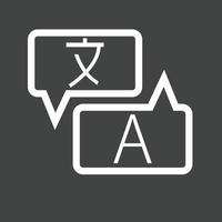 Translate Line Inverted Icon vector