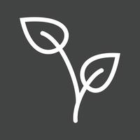 Growing Plant Line Inverted Icon vector