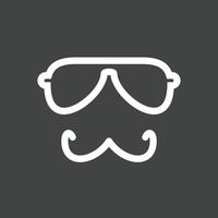 Hipster Man Line Inverted Icon vector