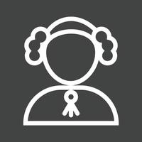 Judge II Line Inverted Icon vector